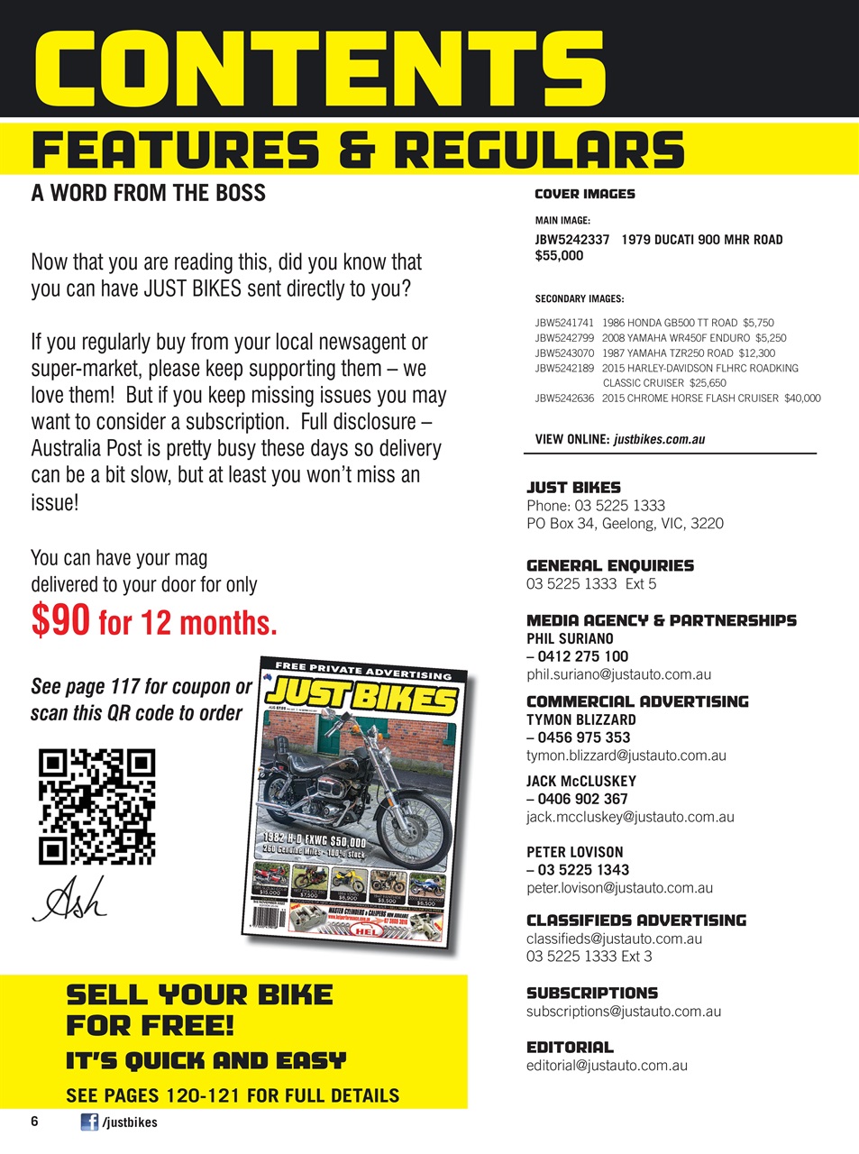 JUST BIKES Preview Pages