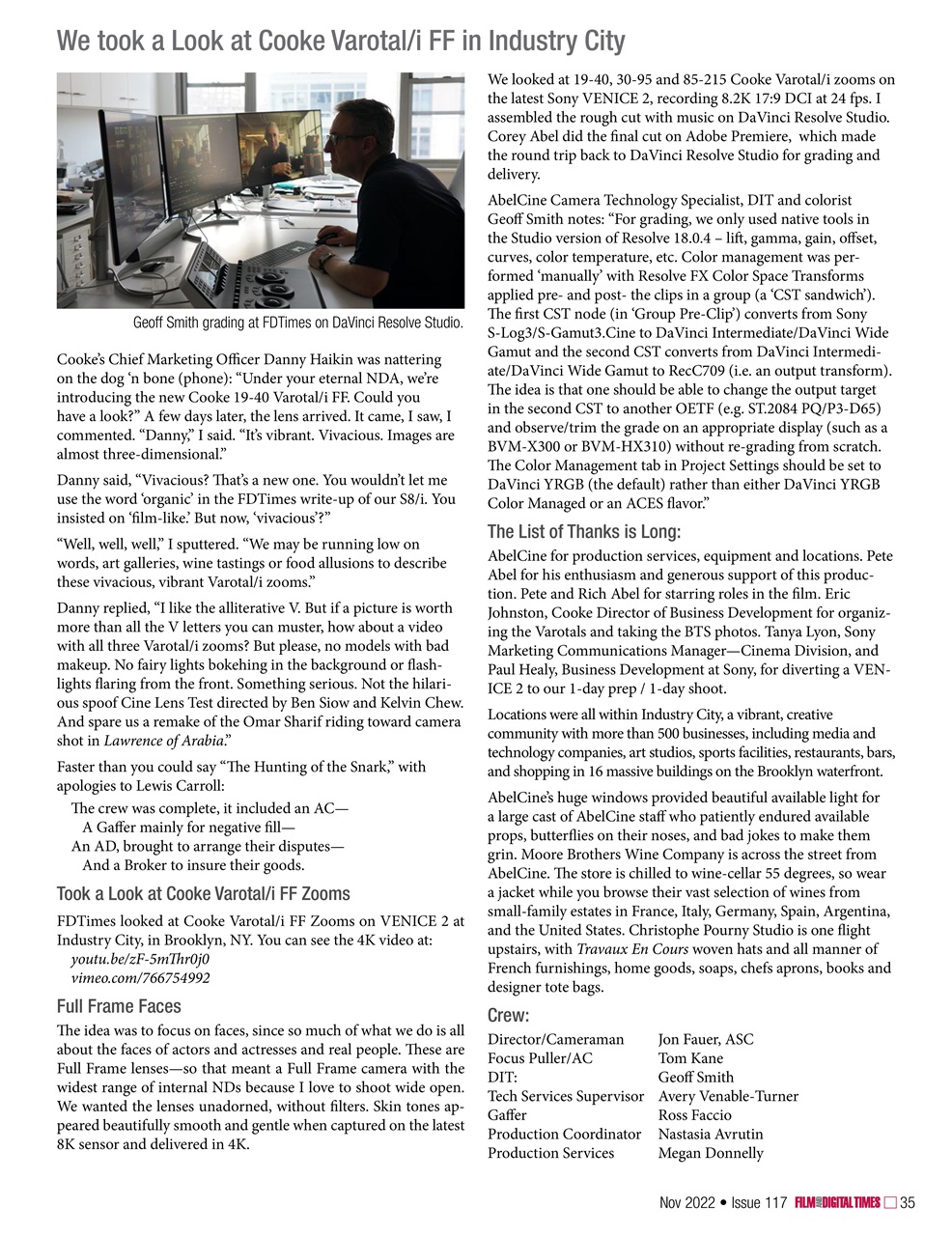 Film and Digital Times Preview Pages