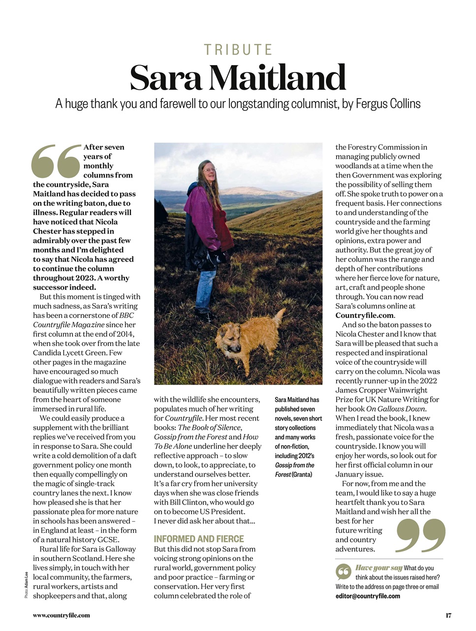 BBC Countryfile Magazine Preview Pages