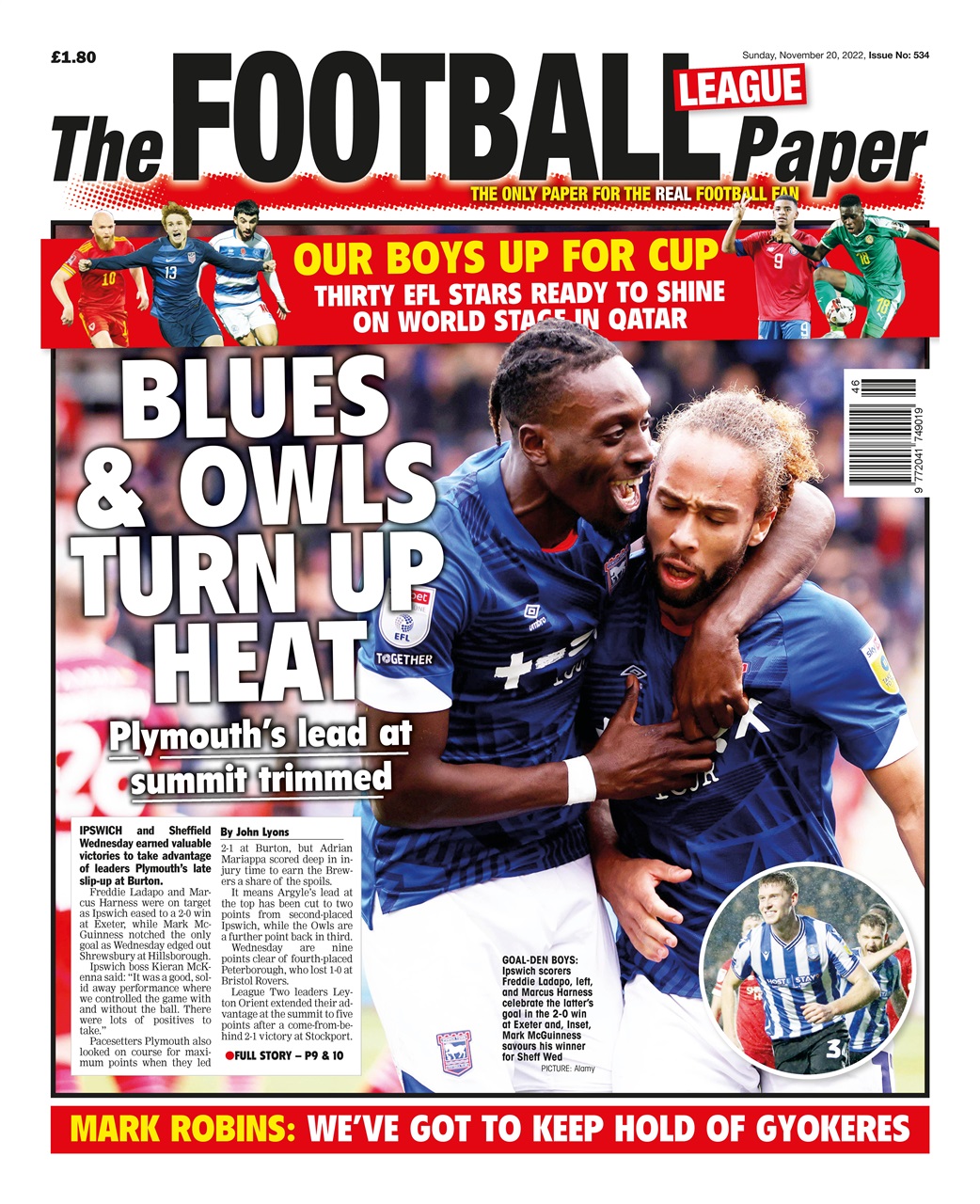 The Football League Paper Preview Pages