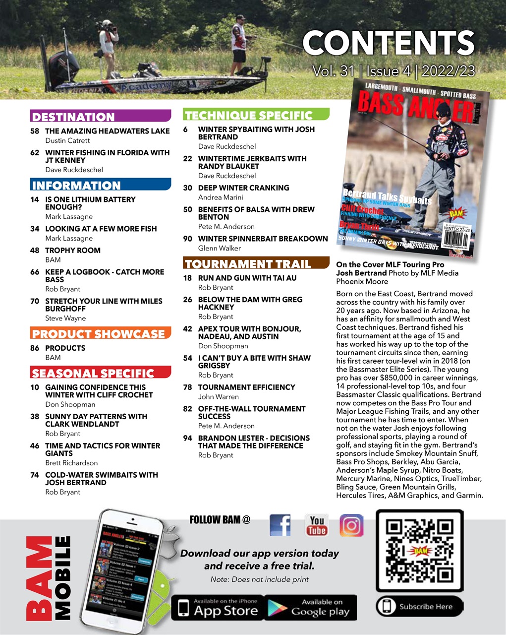 BASS ANGLER MAGAZINE Preview Pages