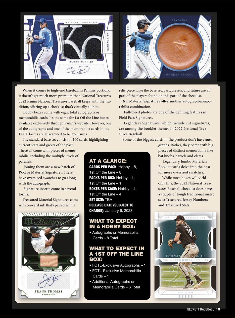 Beckett Baseball Magazine Preview Pages