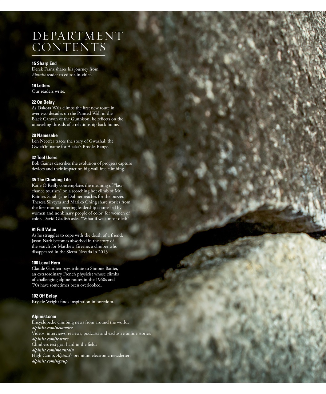 Alpinist Preview Pages