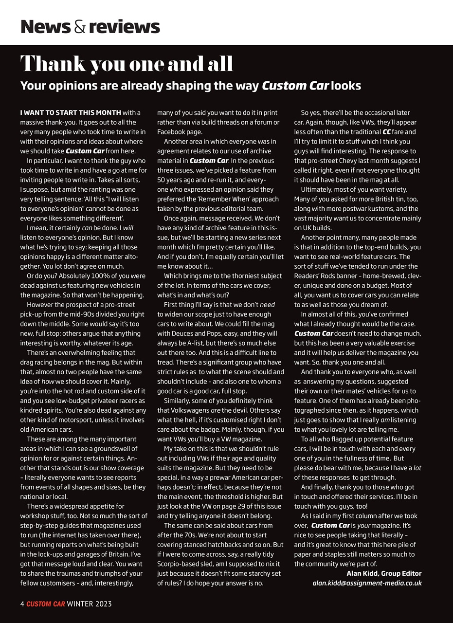 Custom Car Preview Pages