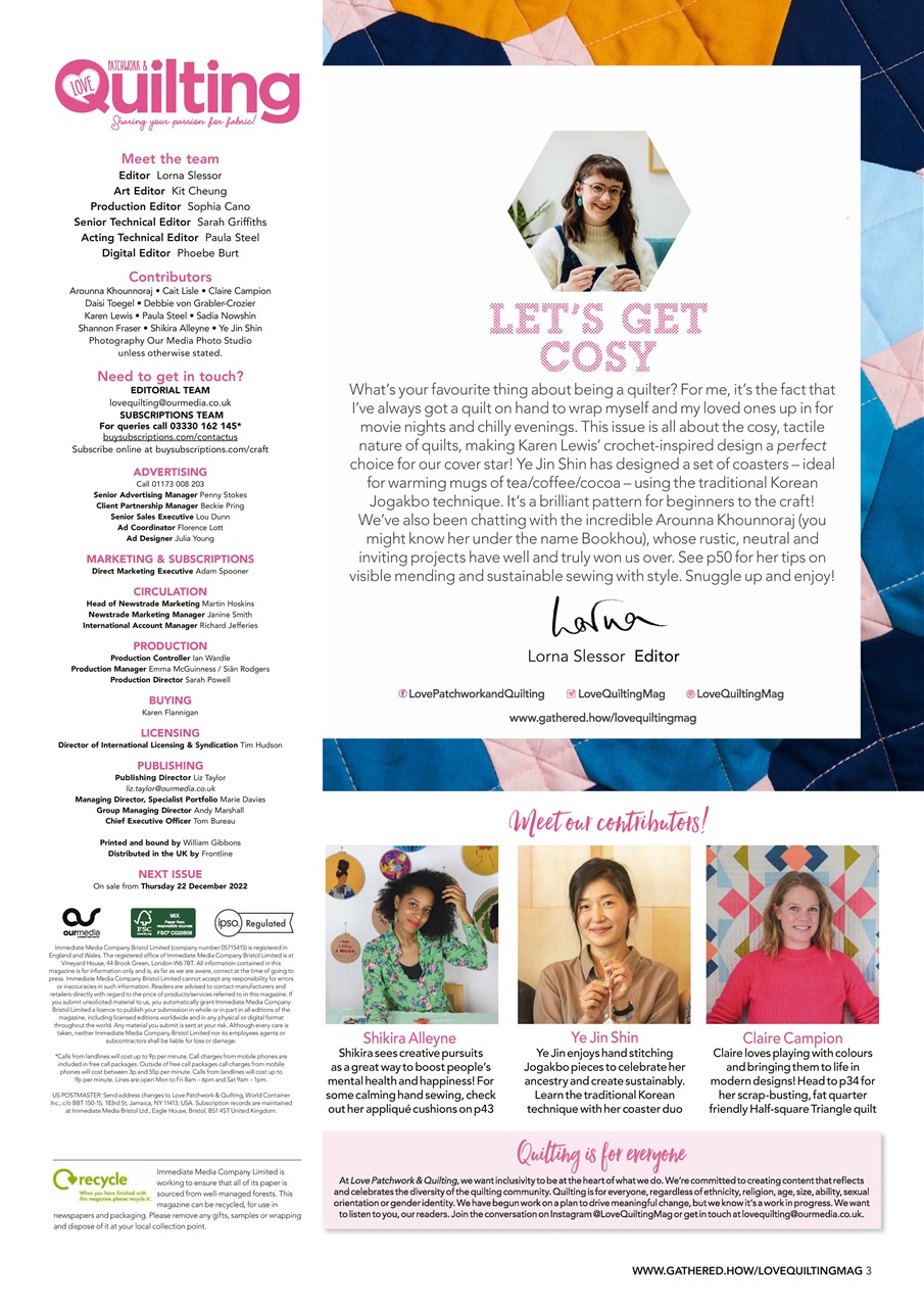 Love Patchwork & Quilting Preview Pages