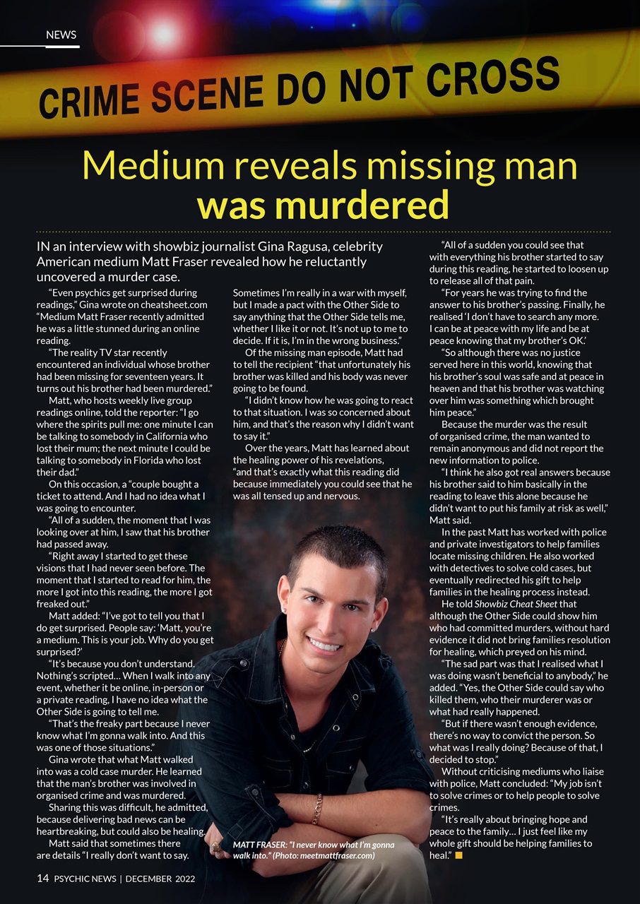 Psychic News Preview Pages