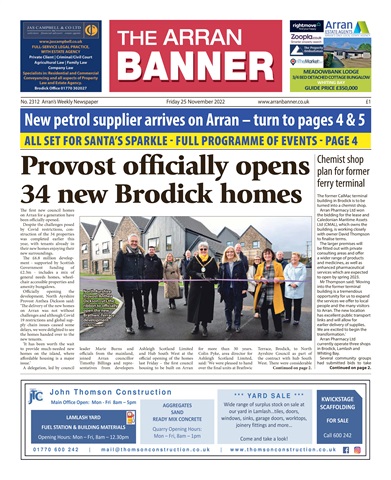 Arran Banner issue 25/11/2022