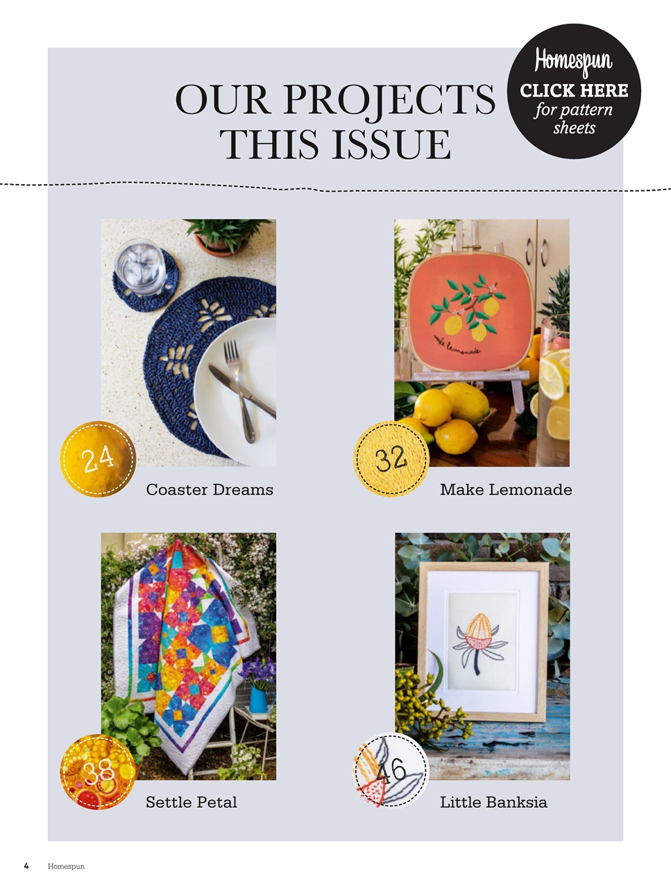 Homespun Preview Pages