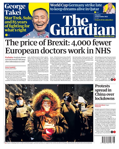 The Guardian Newspaper issue Monday, November 28, 2022