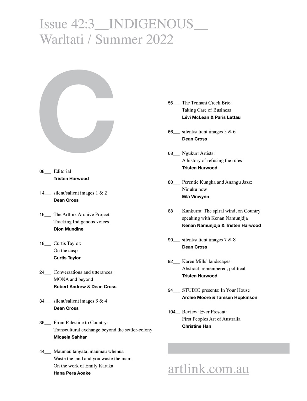 Artlink Magazine Preview Pages