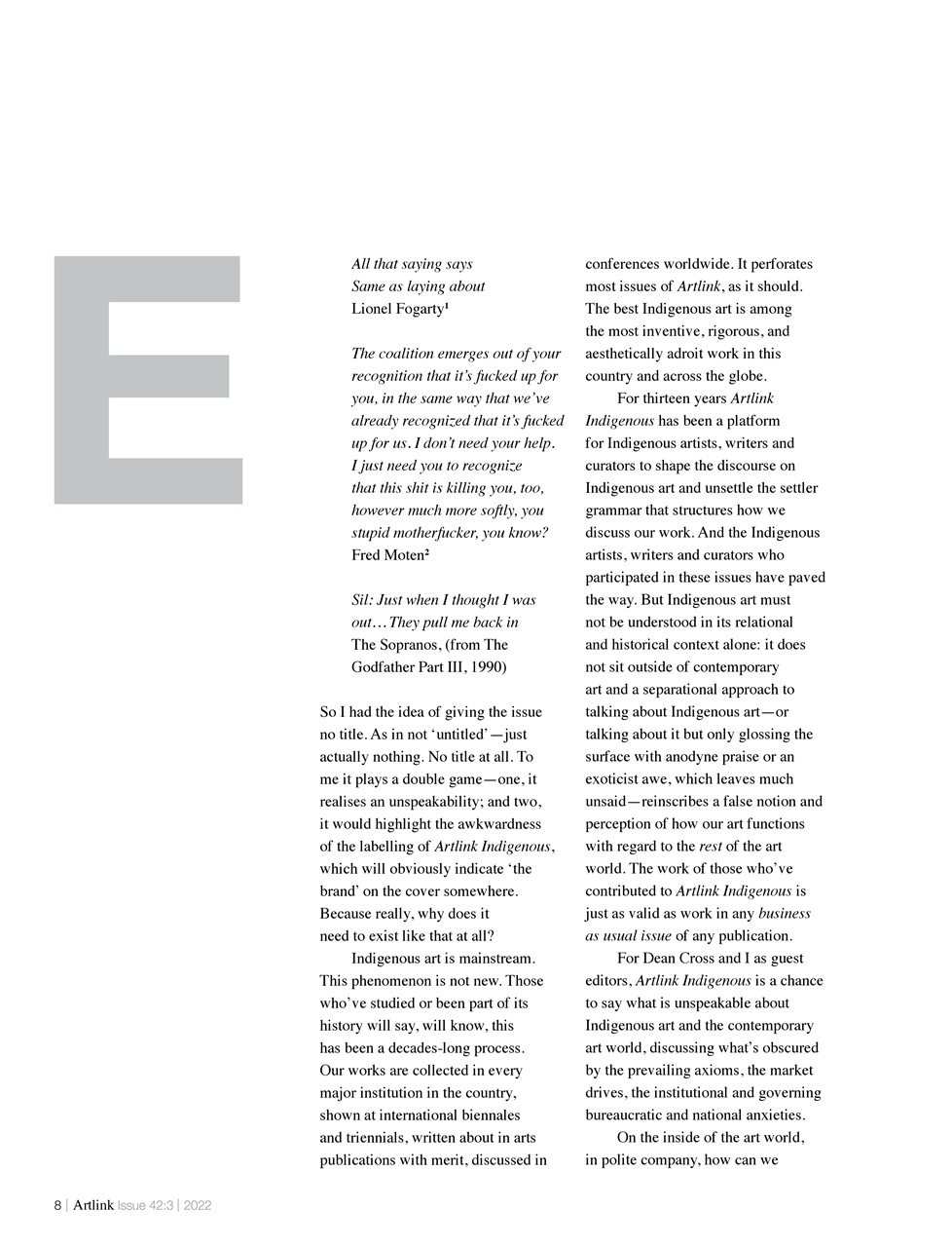 Artlink Magazine Preview Pages