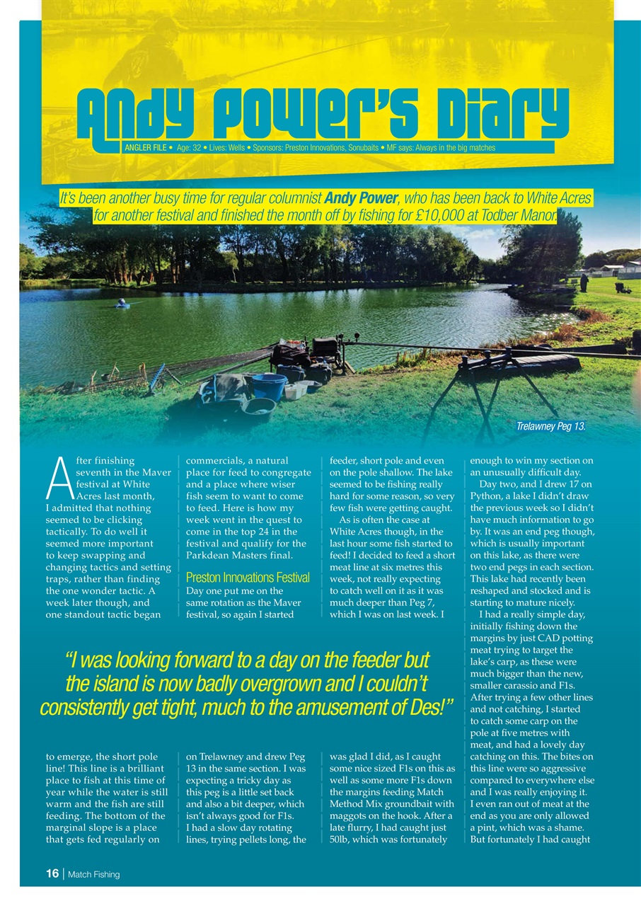 Match Fishing Preview Pages