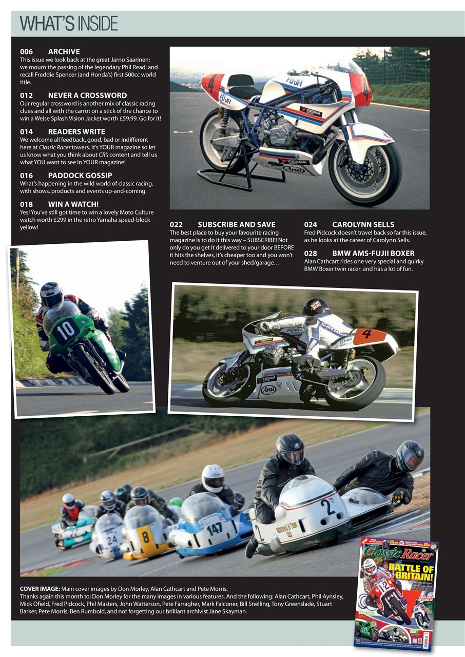 Classic Racer Preview Pages