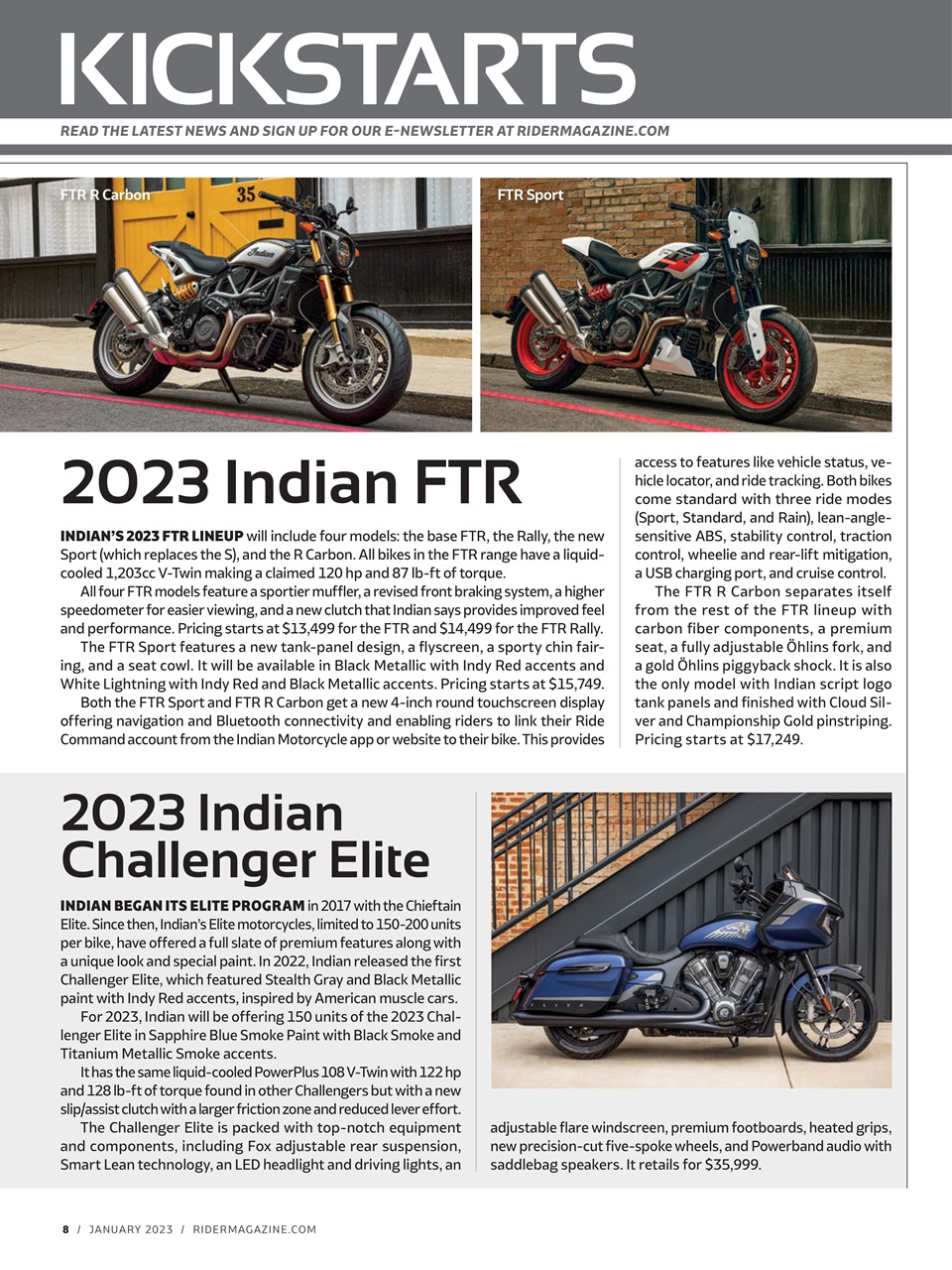 Rider Magazine Preview Pages