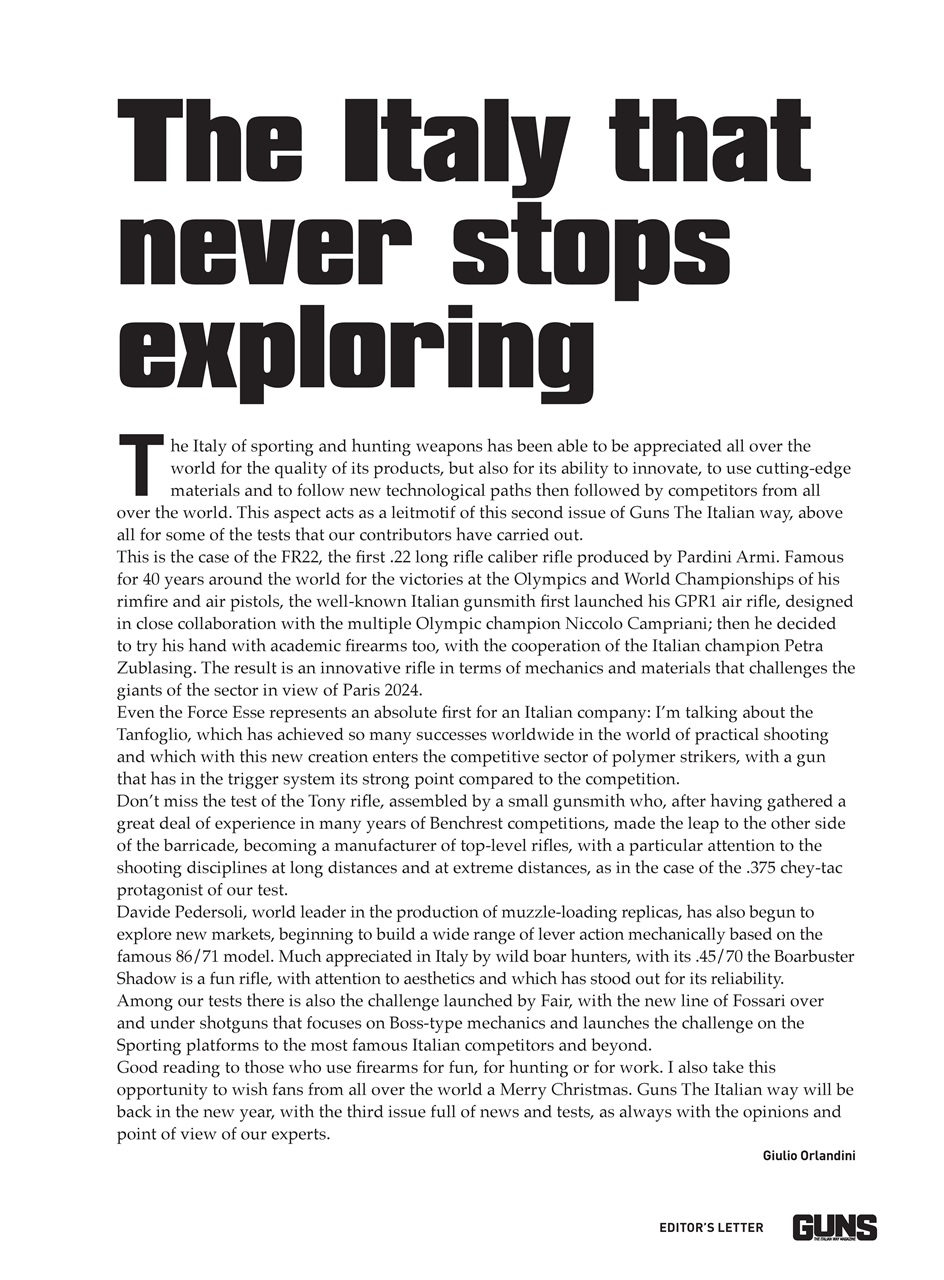 GUNS: The Italian Way Magazine Preview Pages