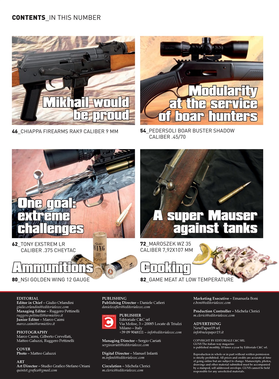 GUNS: The Italian Way Magazine Preview Pages
