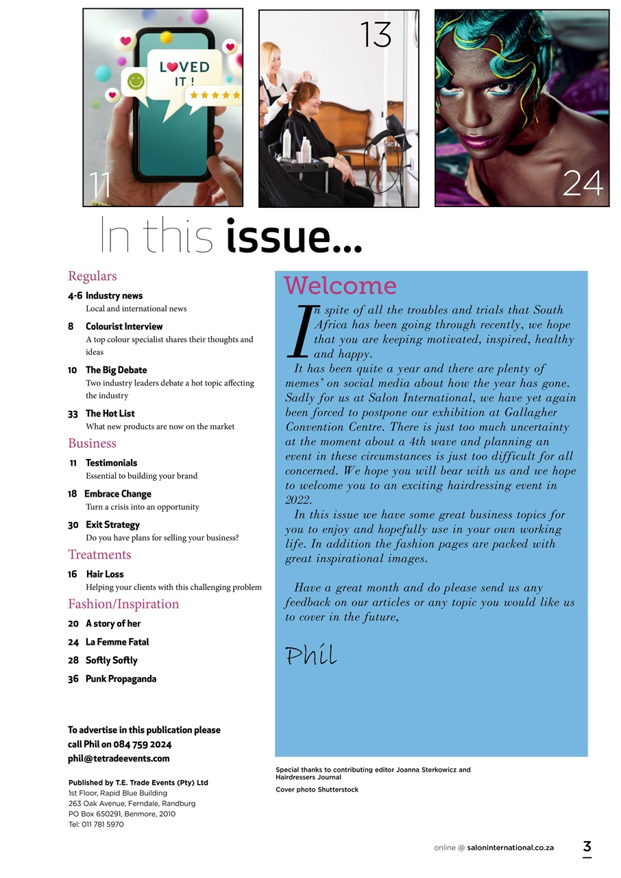 Salon International Preview Pages