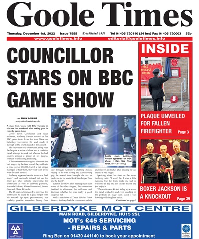 Goole Times issue Thursday, December 1st