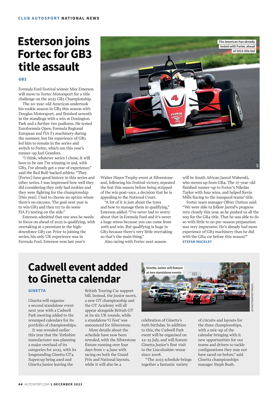 Autosport Preview Pages