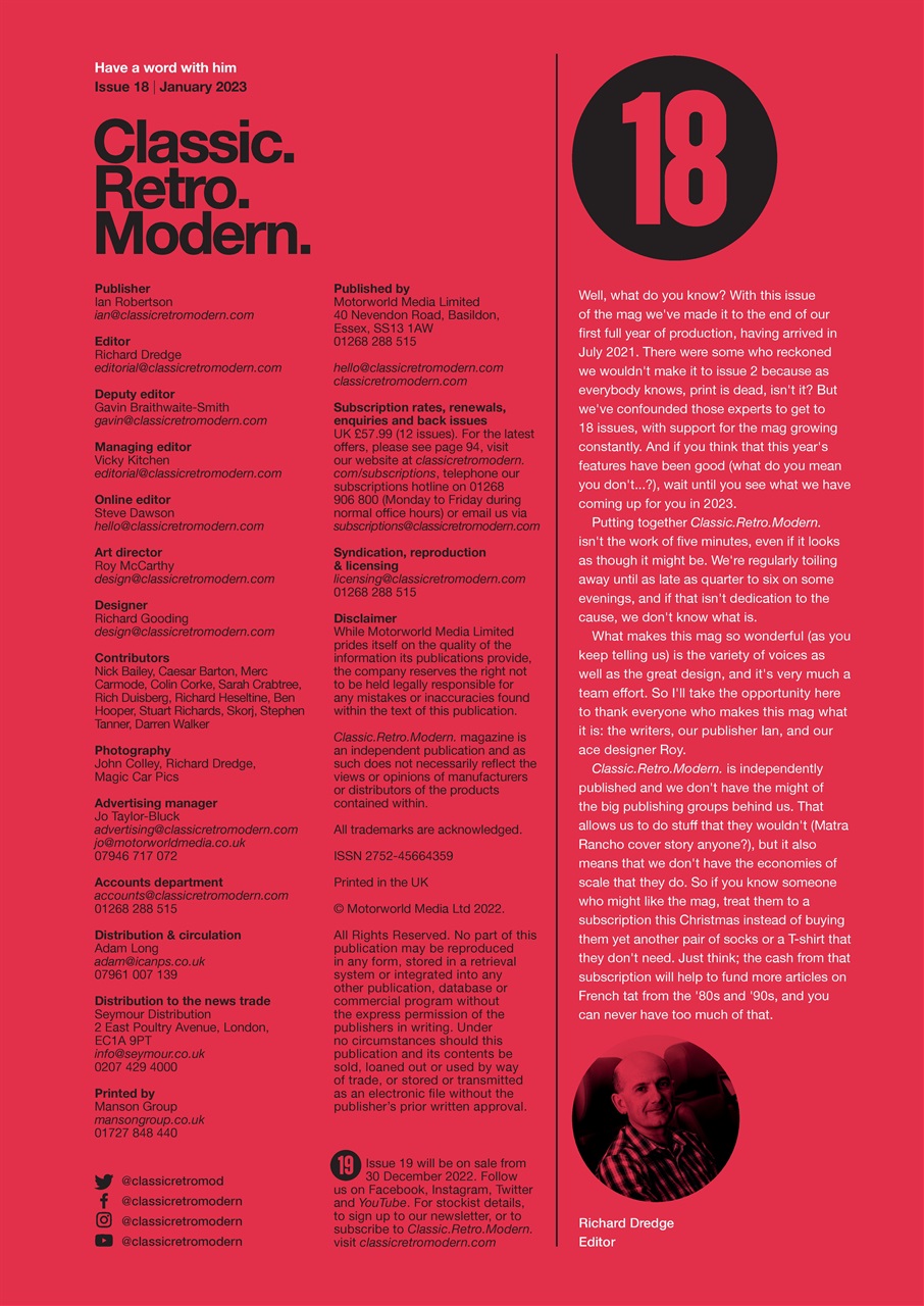 Classic Retro Modern Magazine Preview Pages