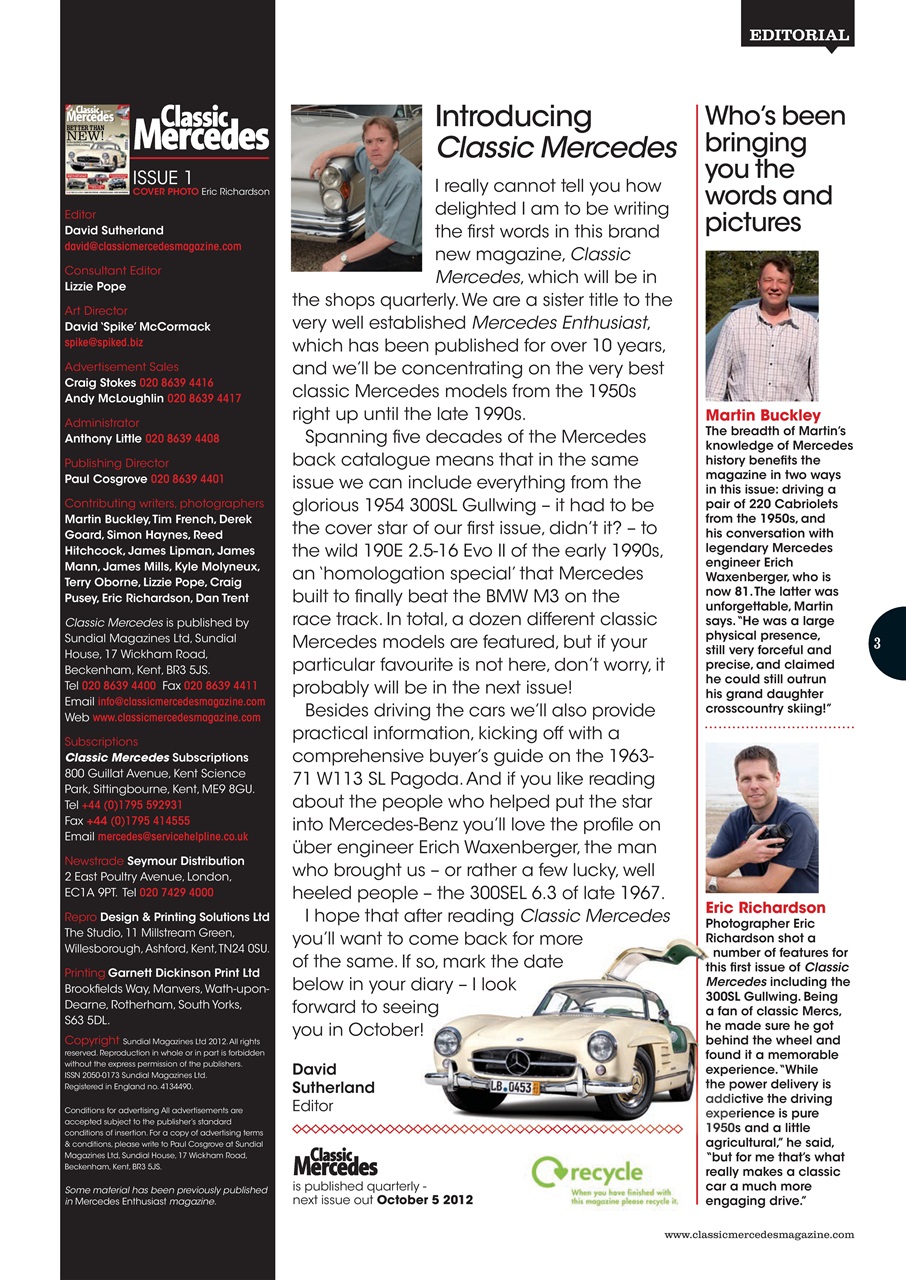 Classic Mercedes Preview Pages