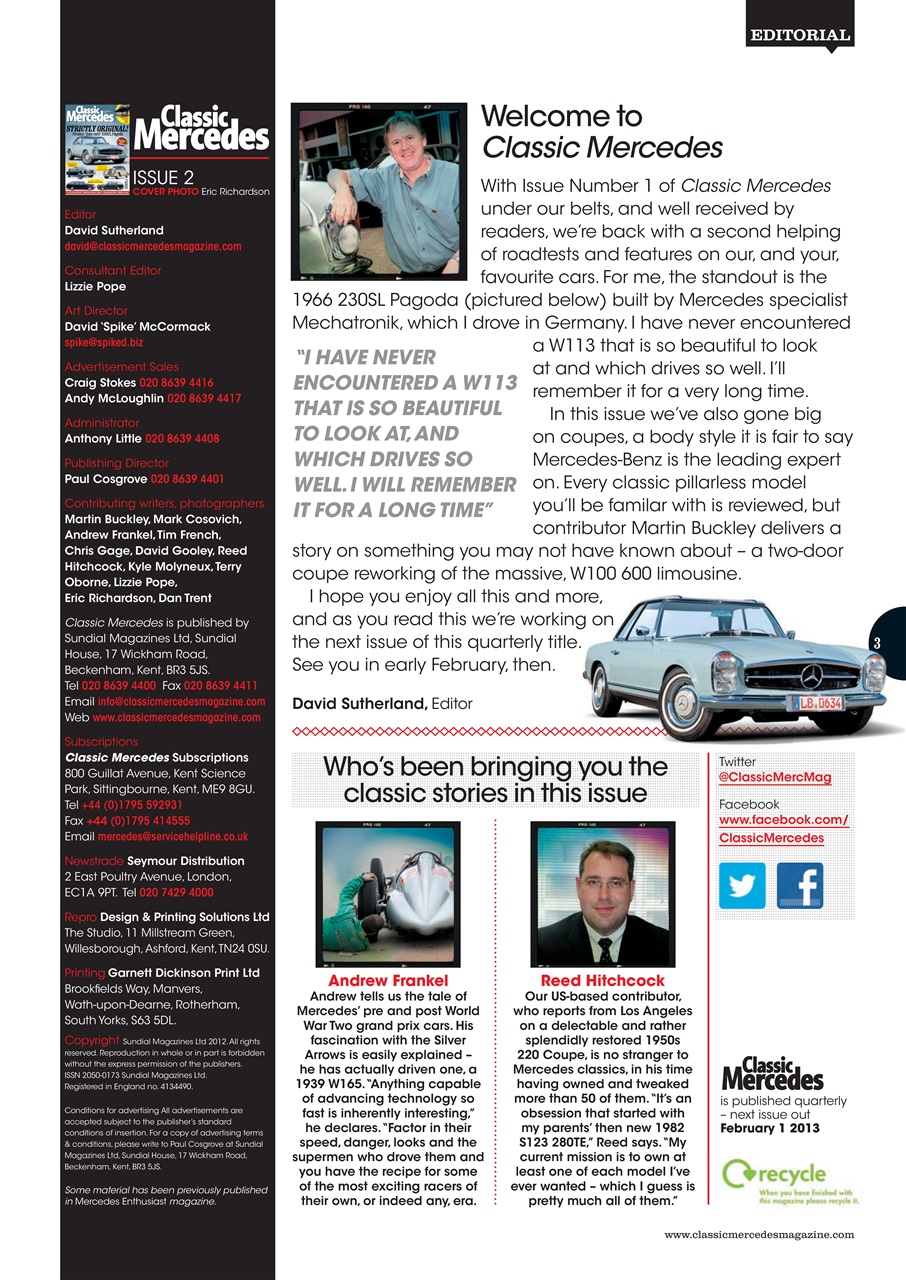 Classic Mercedes Preview Pages