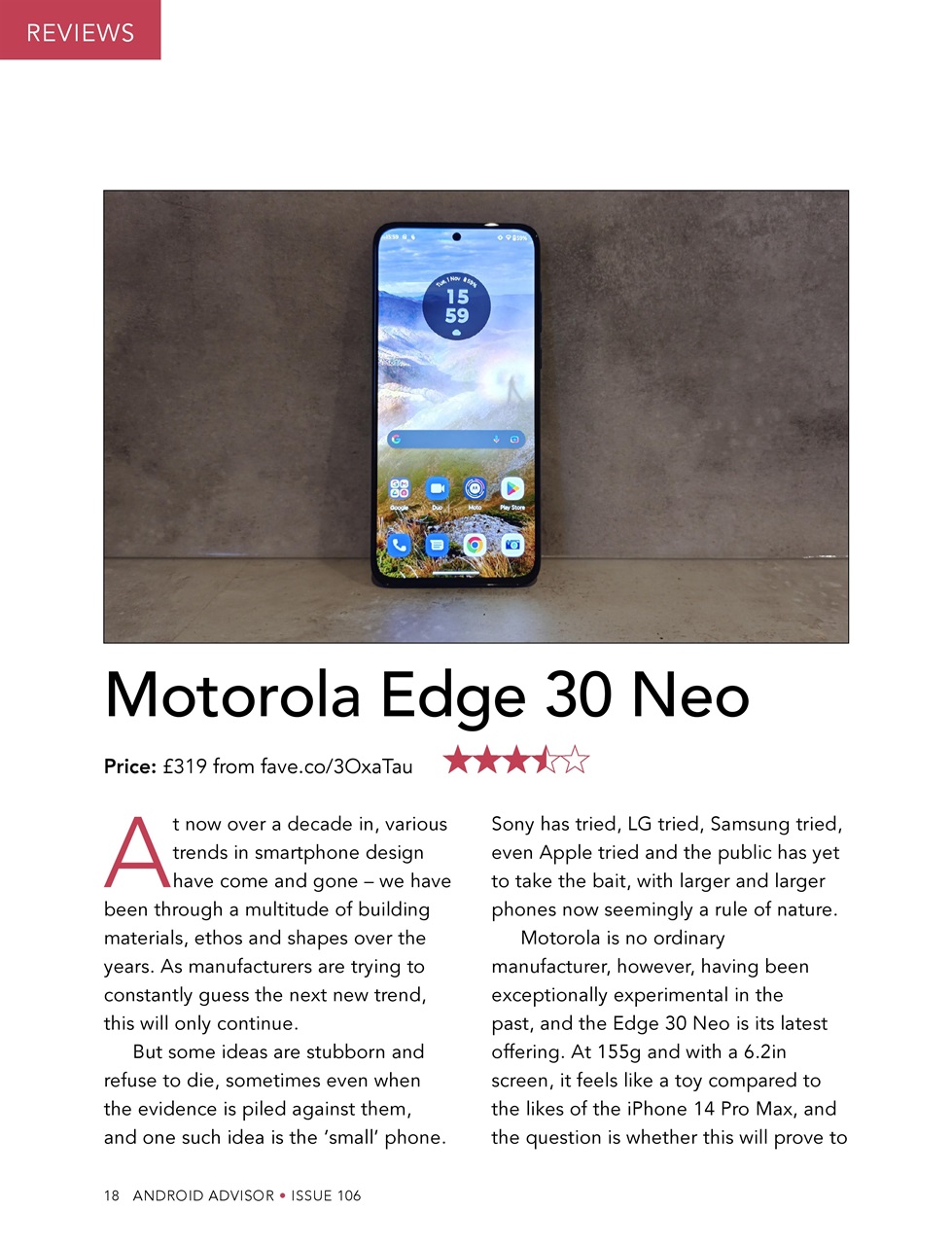 Android Advisor Preview Pages