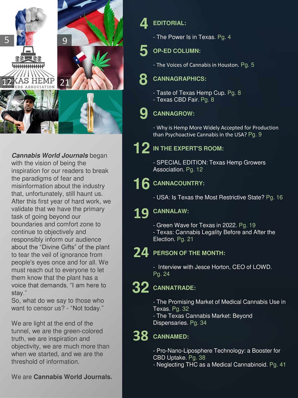 Cannabis World Journals Preview Pages