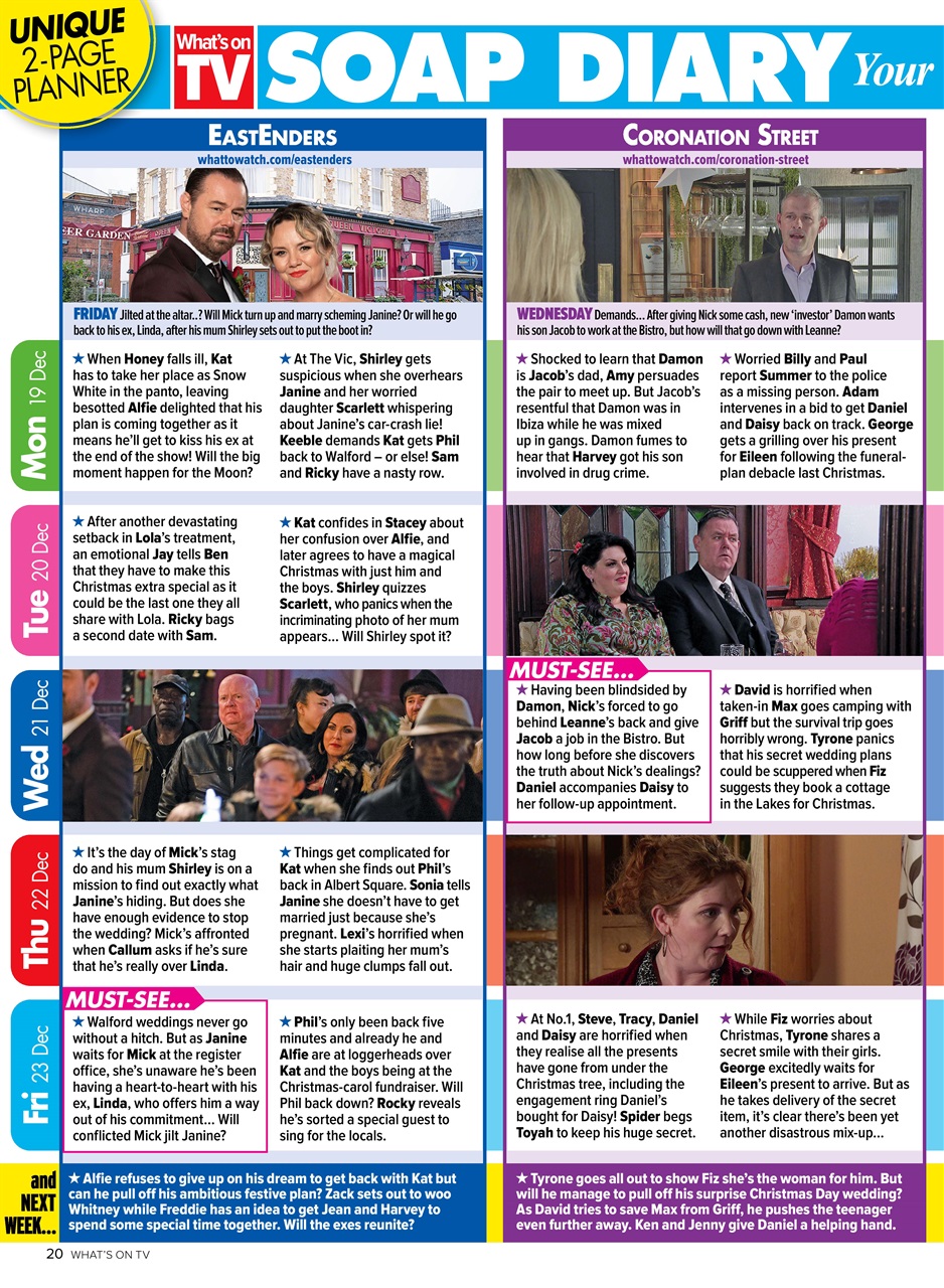 What's on TV Preview Pages