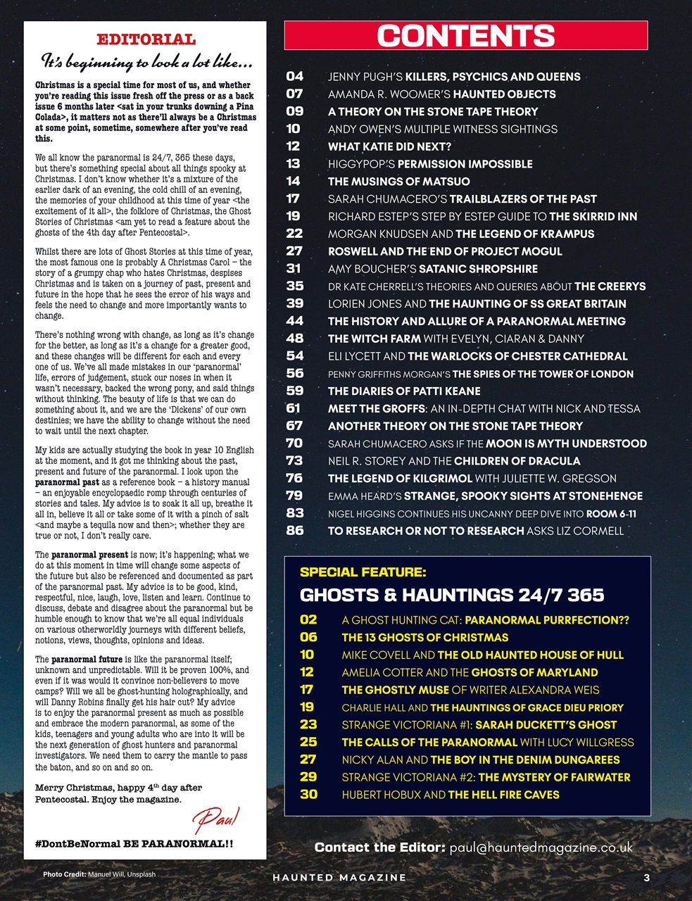 Haunted Magazine Preview Pages