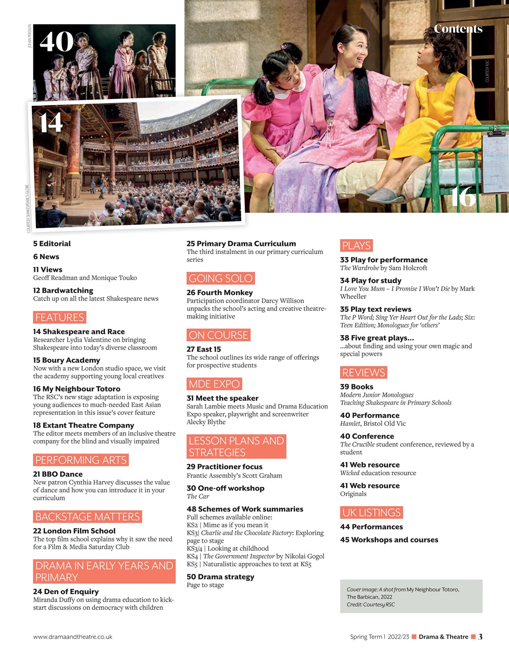 Drama and Theatre Preview Pages
