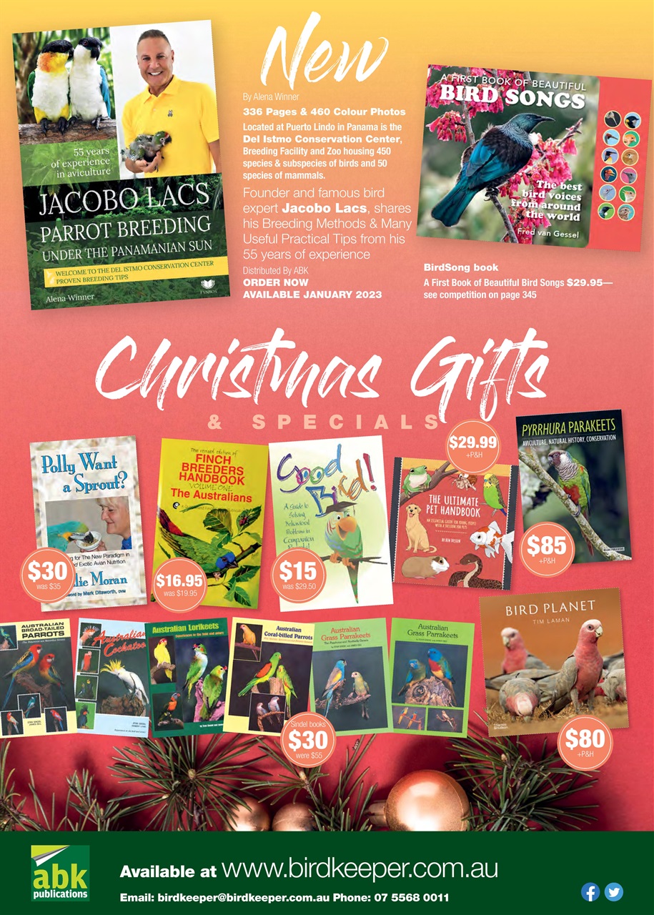 Australian Birdkeeper Magazine Preview Pages