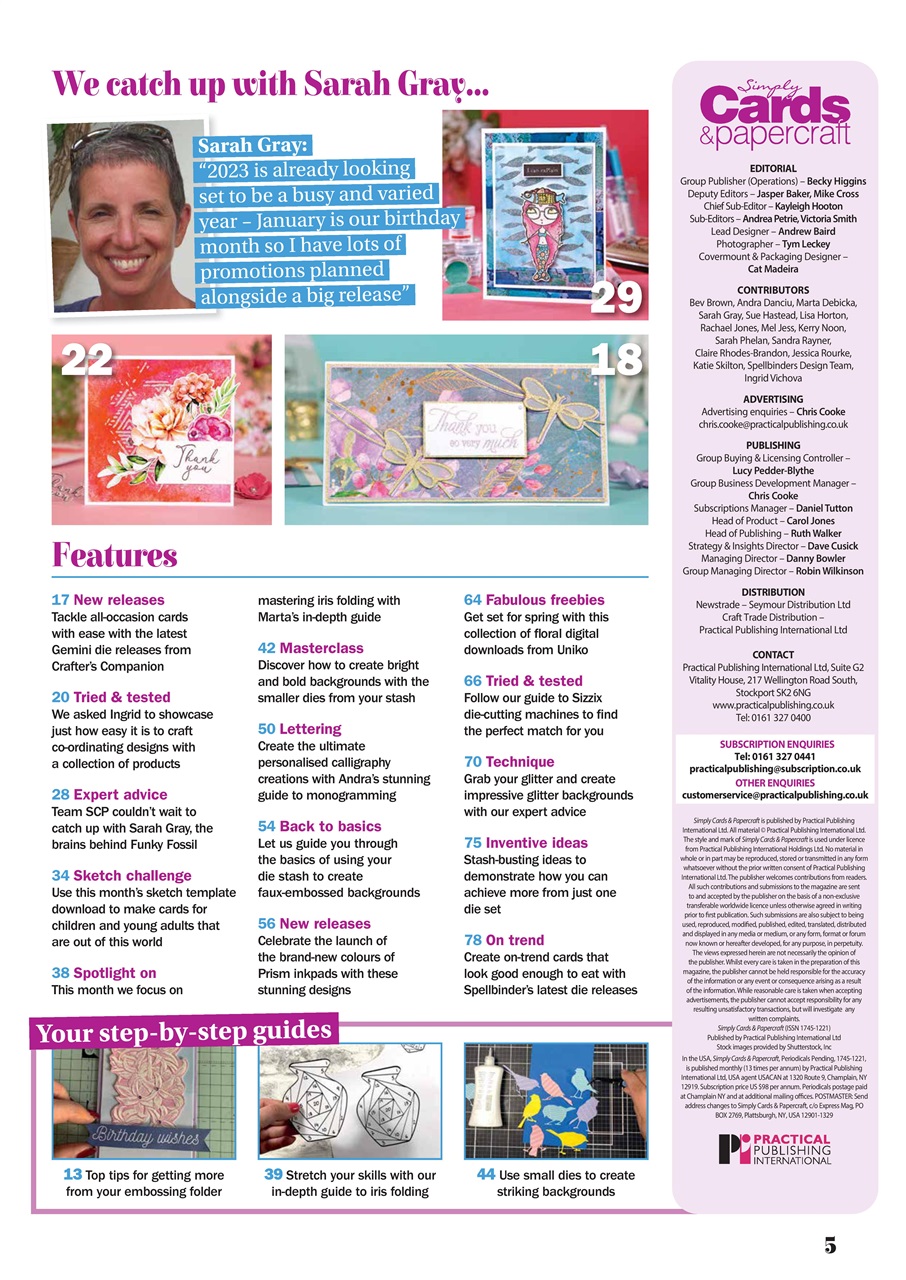 Simply Cards & Papercraft Preview Pages