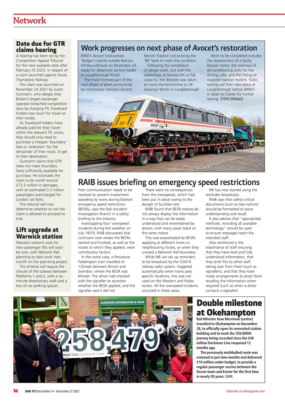 Rail Preview Pages