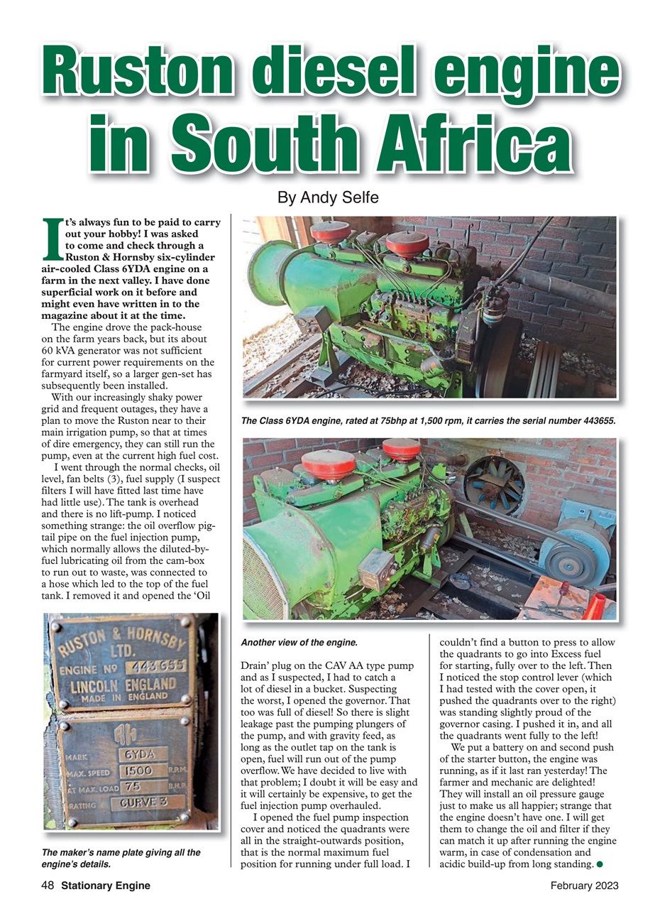 Stationary Engine Preview Pages