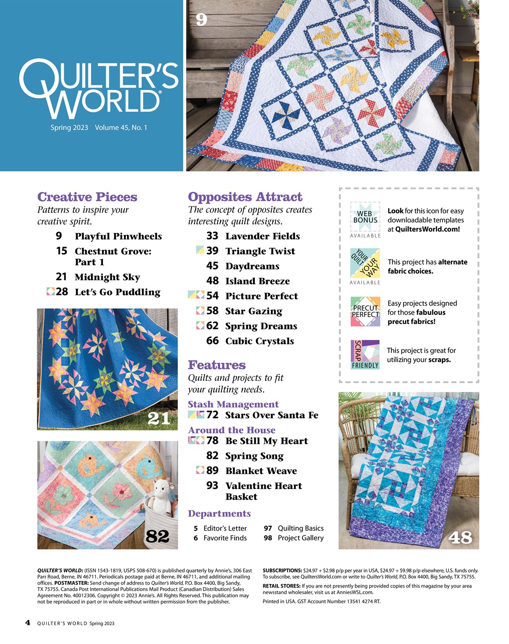 Quilter's World Preview Pages