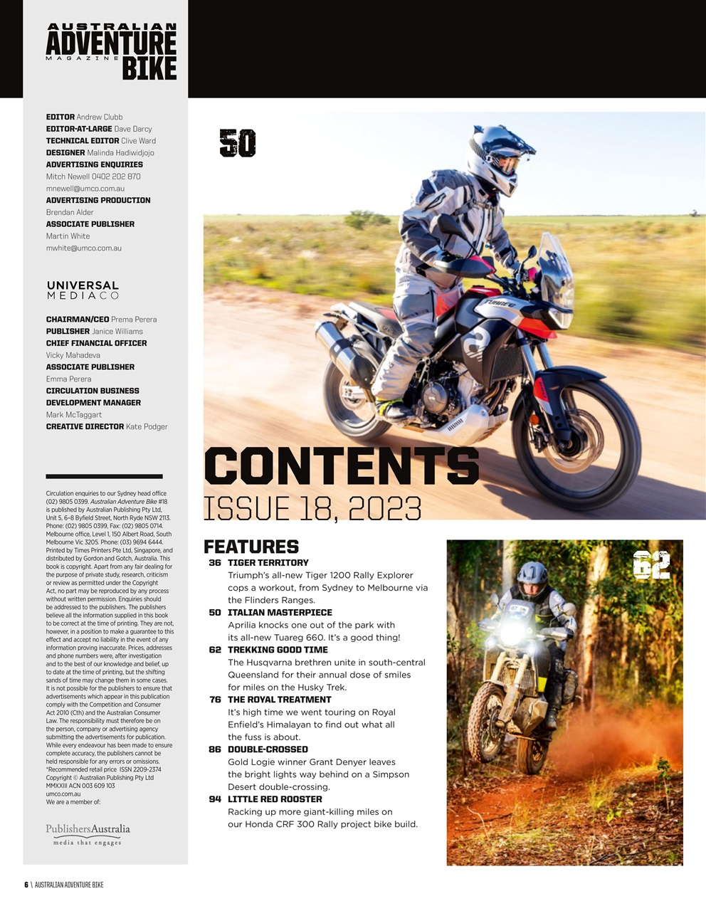 Australian Adventure Bike Preview Pages