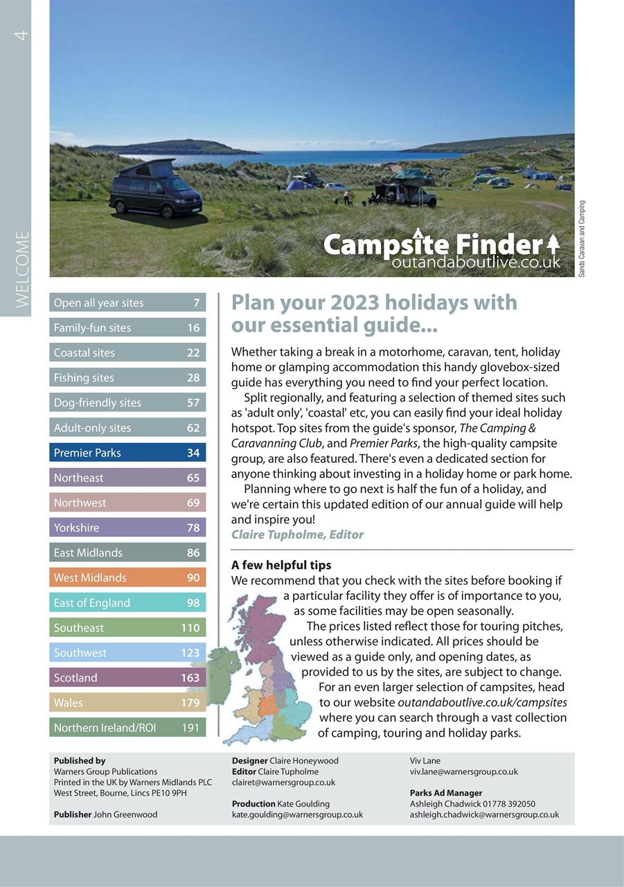 Campsite Finder Preview Pages