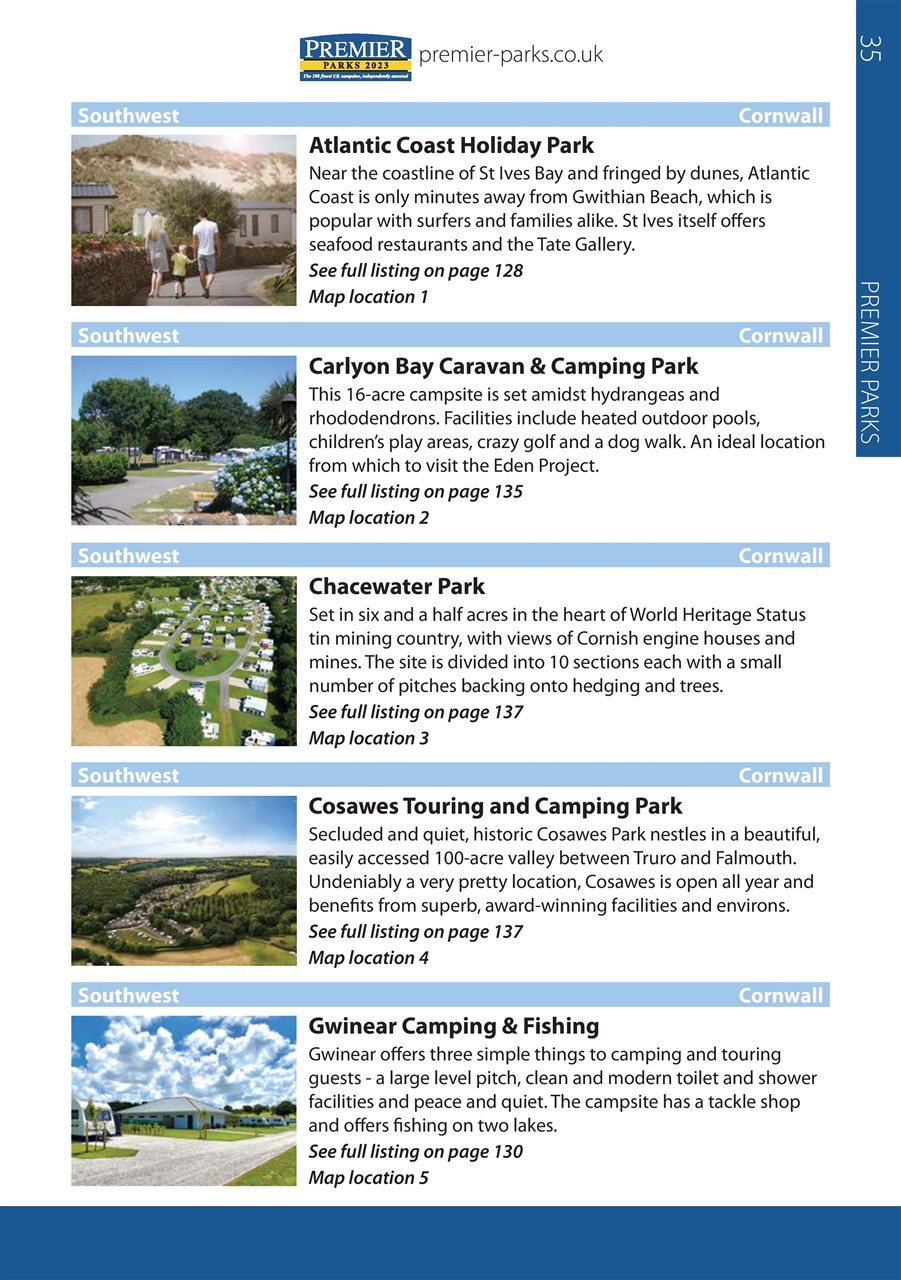 Campsite Finder Preview Pages