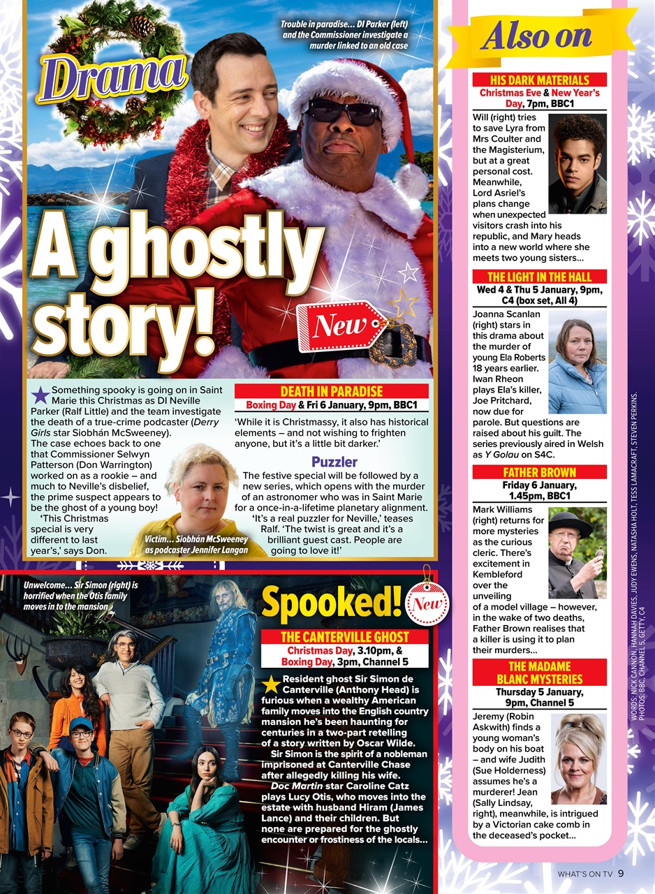 What's on TV Preview Pages