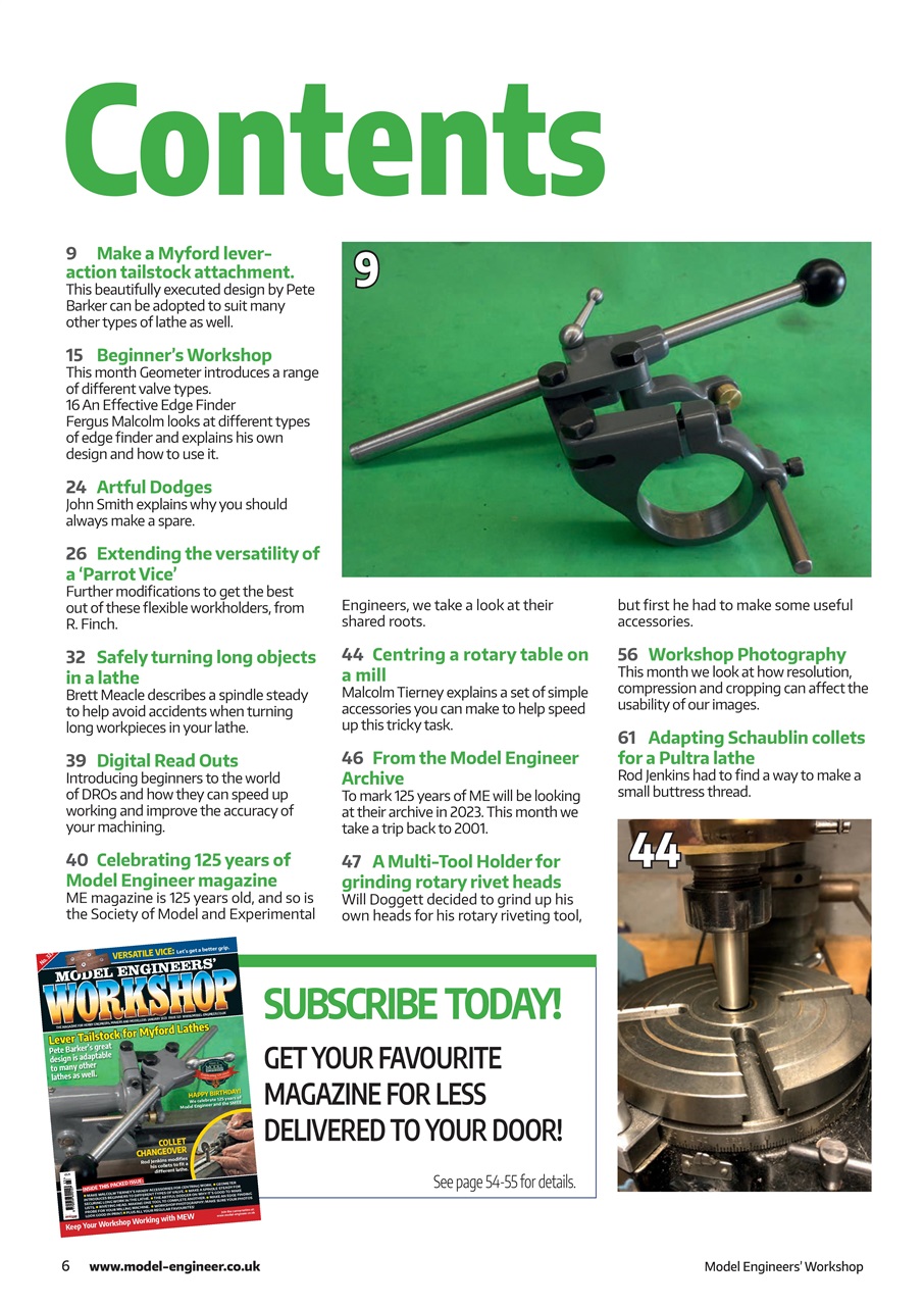 Model Engineer & Workshop Magazine Preview Pages