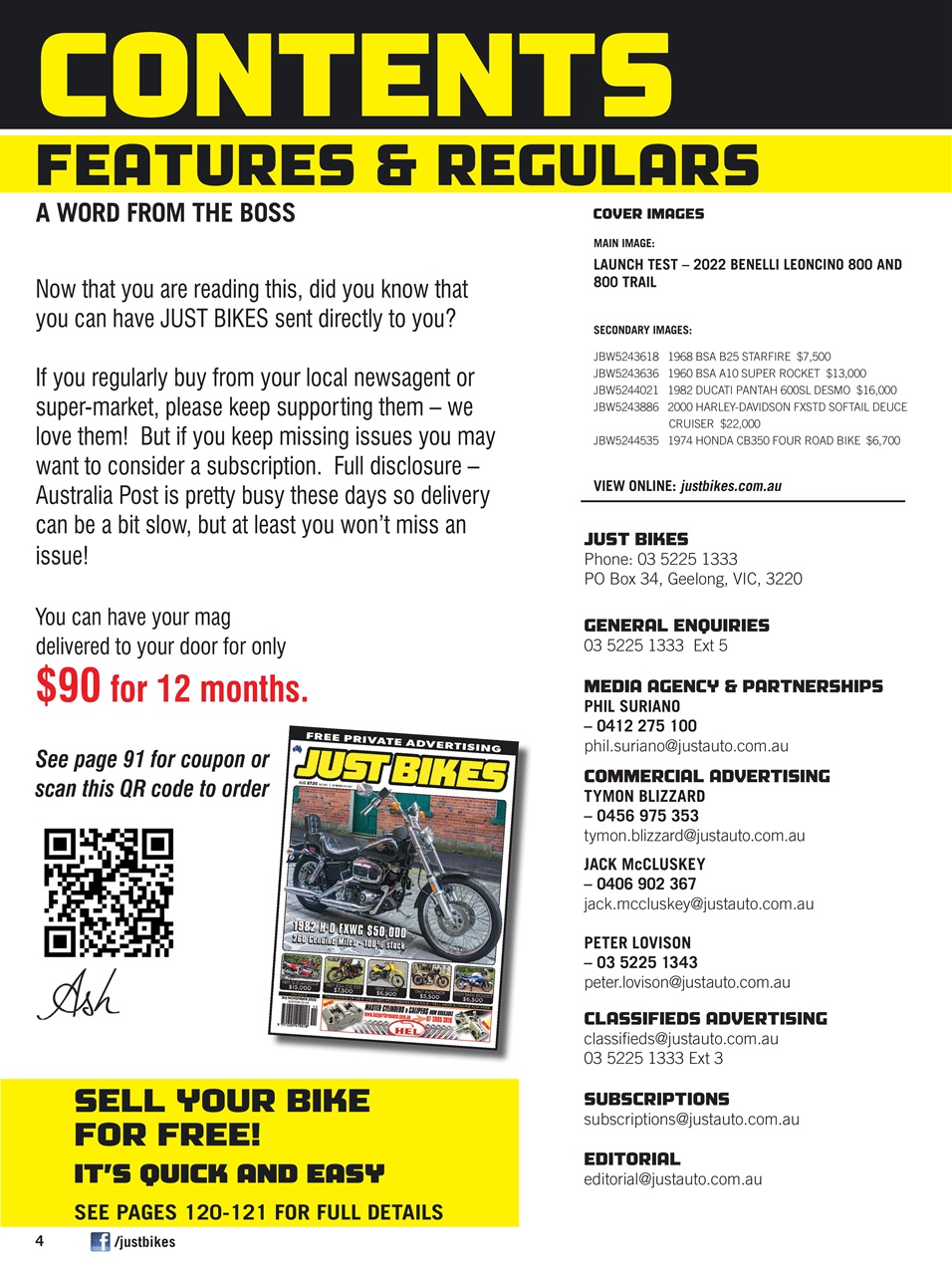 JUST BIKES Preview Pages