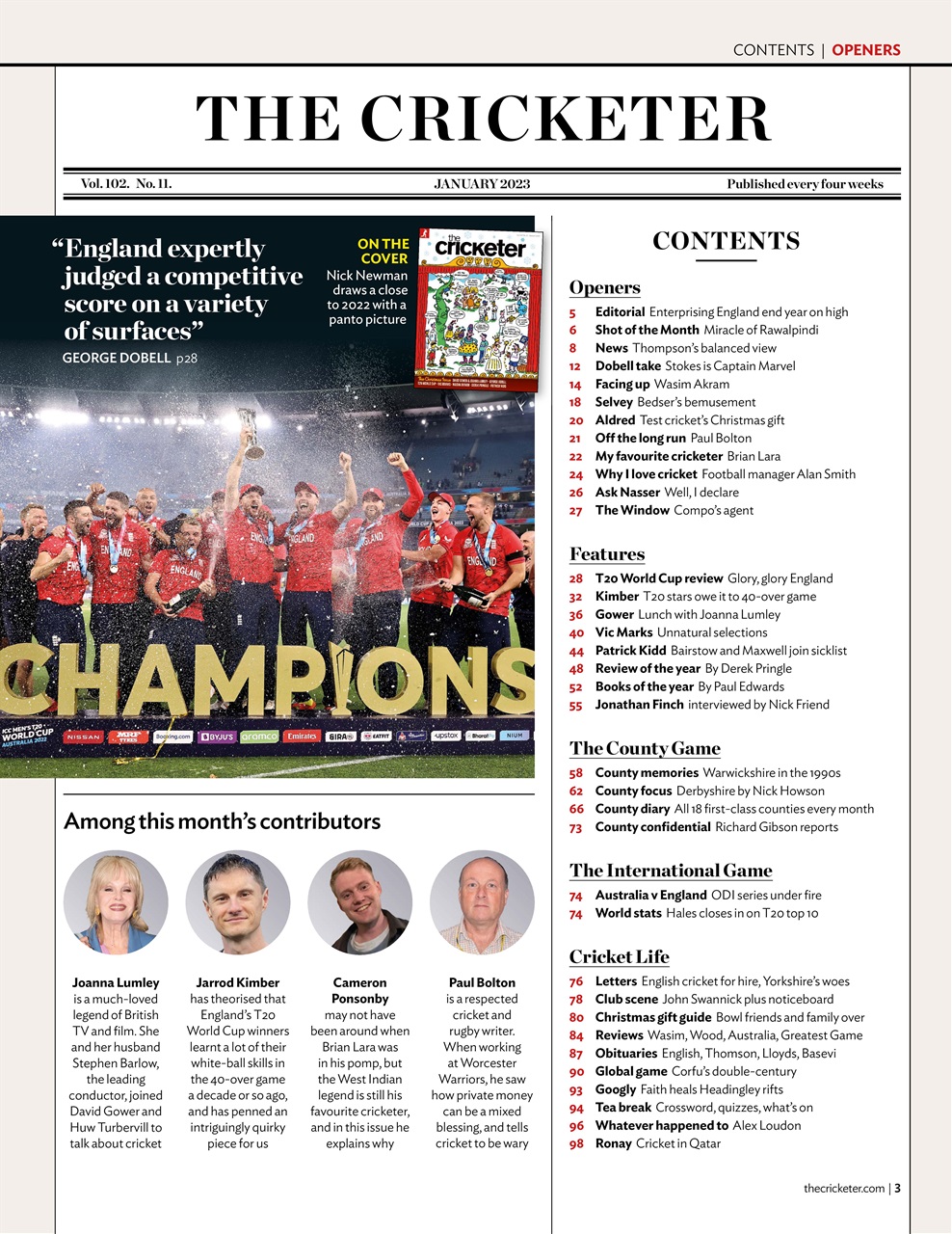 The Cricketer Magazine Preview Pages