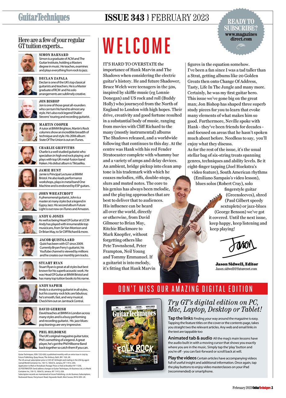 Guitar Techniques Preview Pages