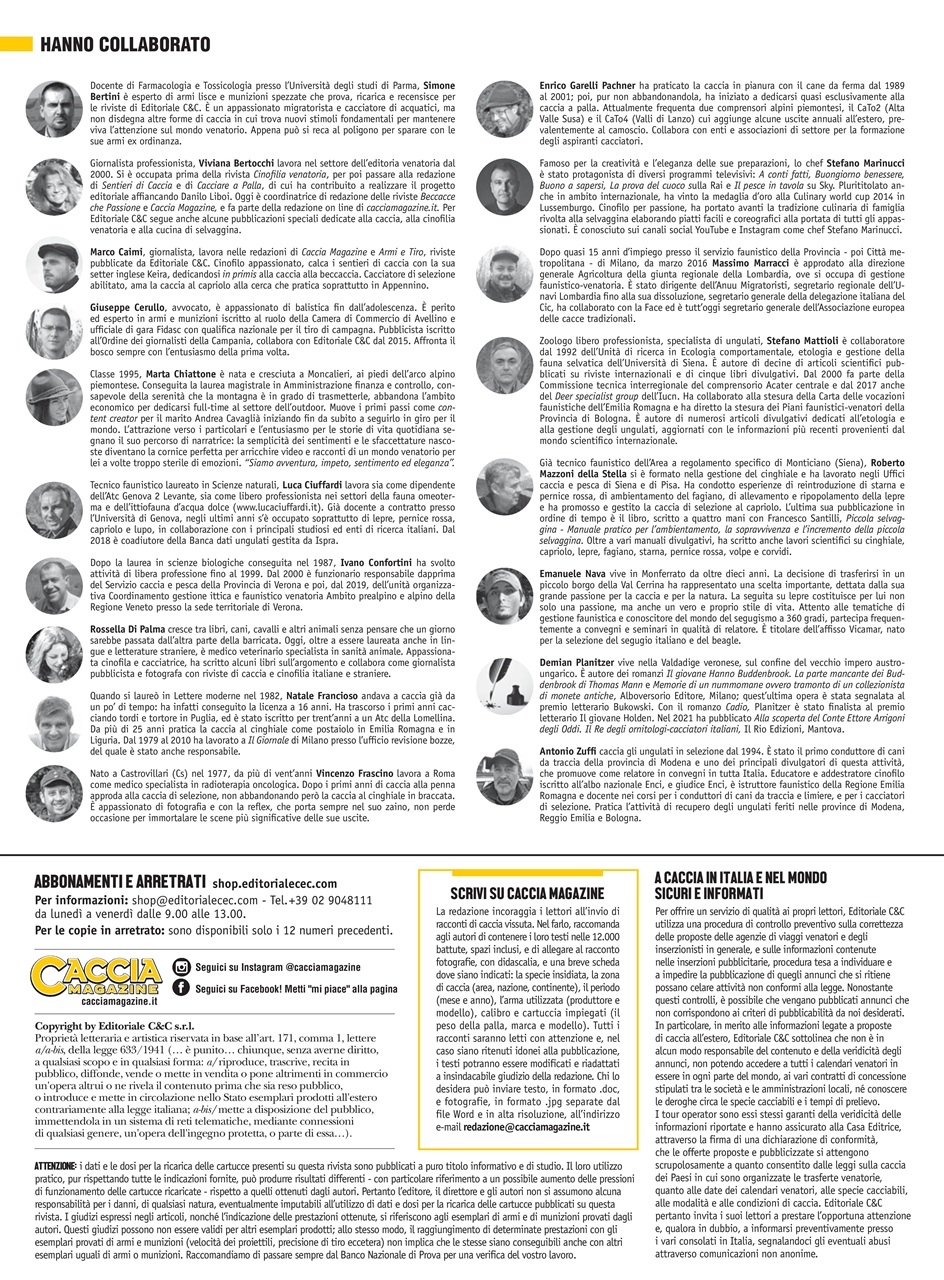 Caccia Magazine Preview Pages