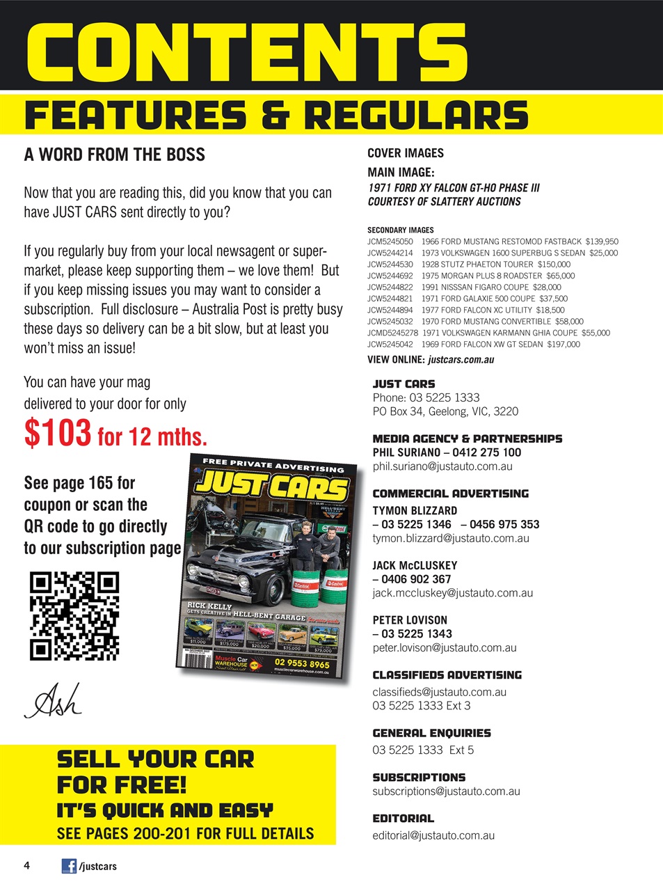 JUST CARS Preview Pages