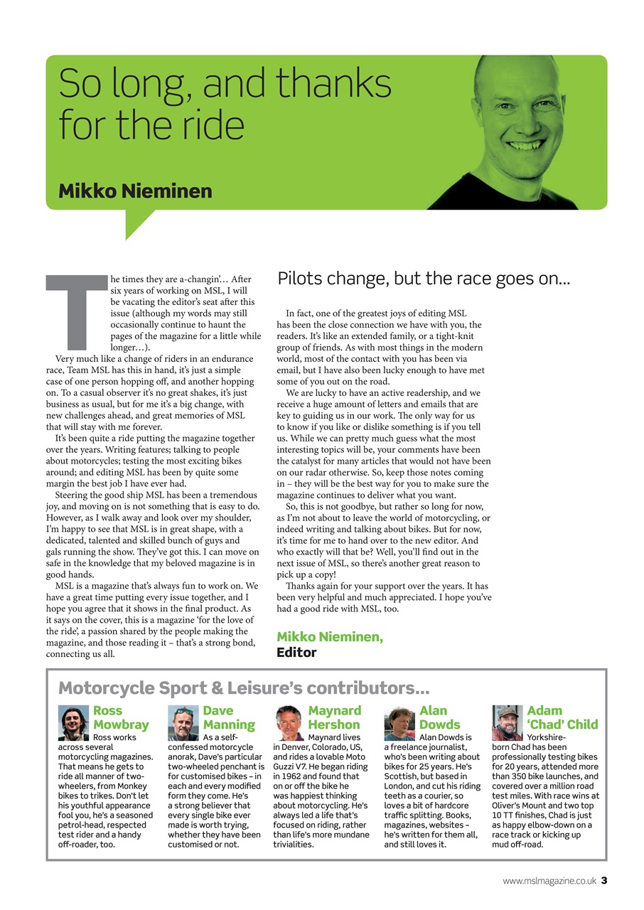 Motorcycle Sport & Leisure Preview Pages