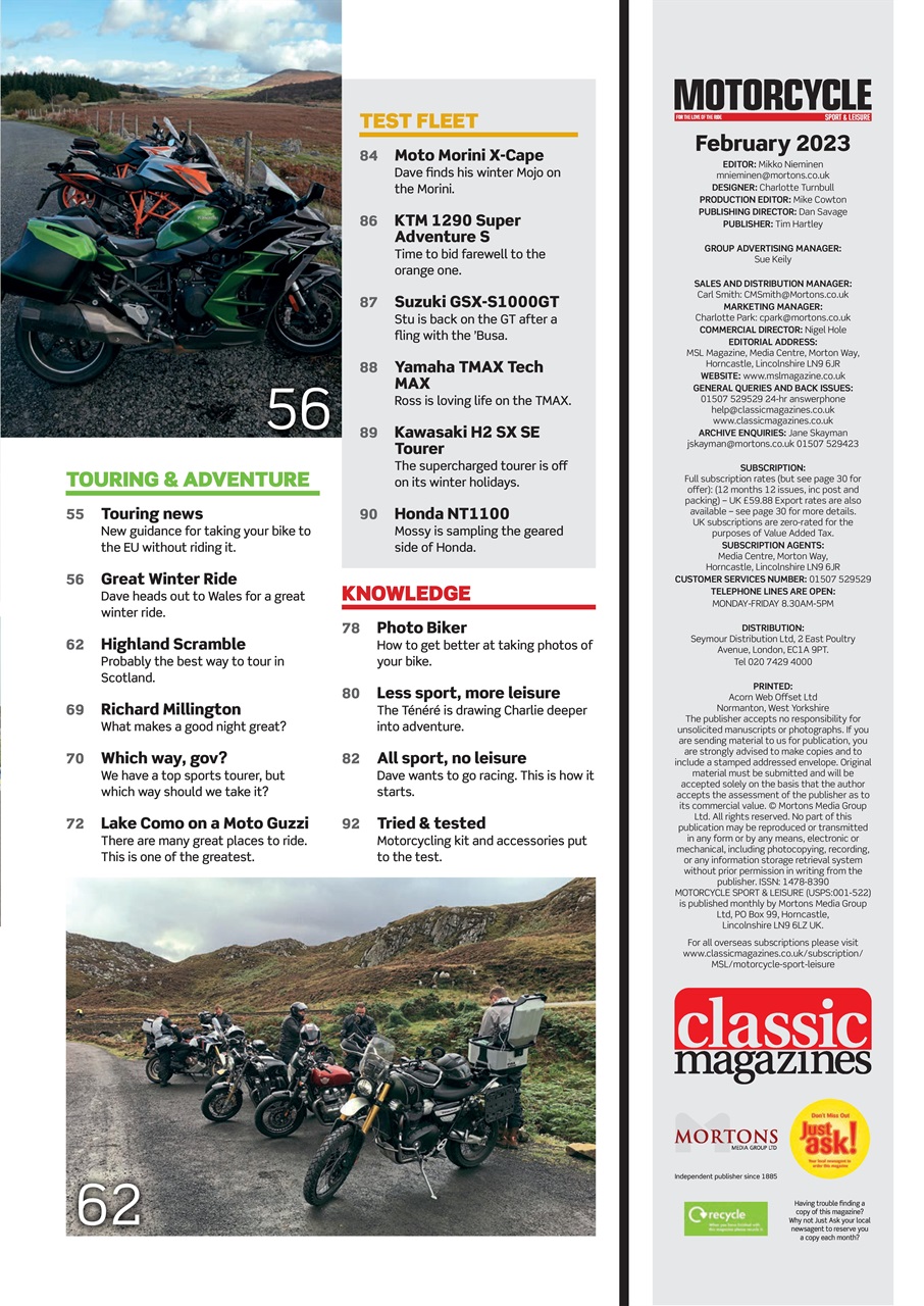 Motorcycle Sport & Leisure Preview Pages