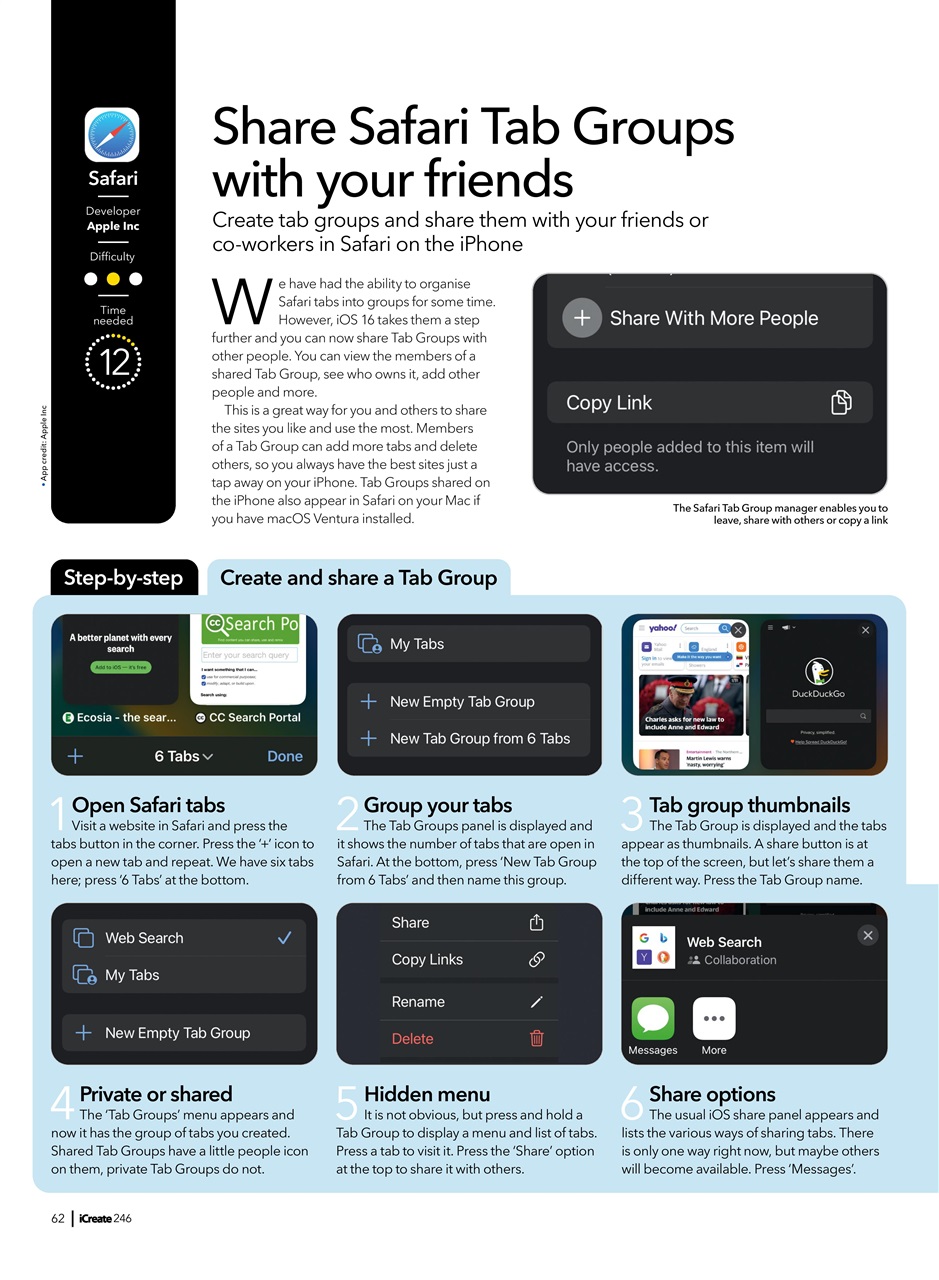 iCreate Preview Pages