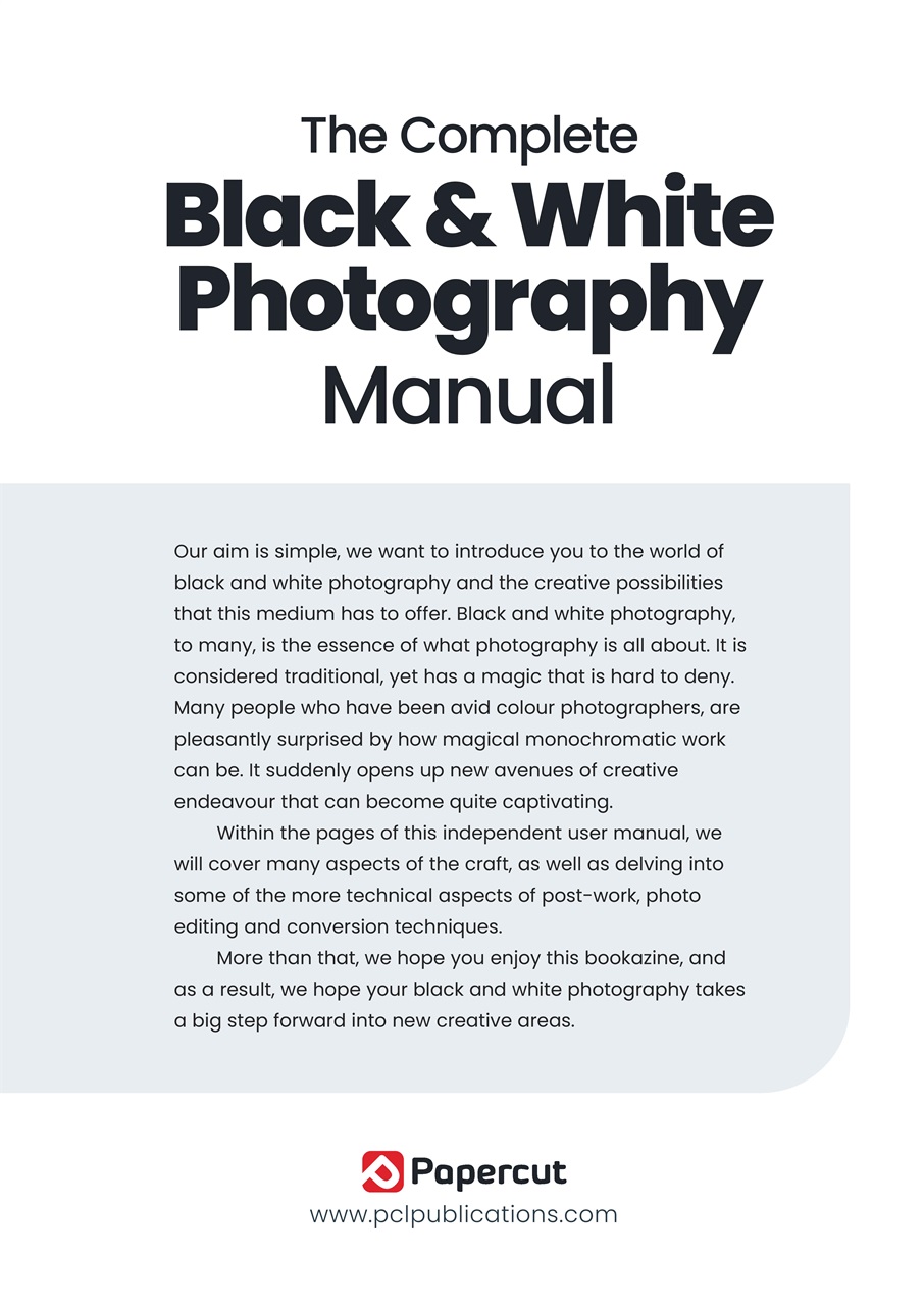 Black & White Photography The Complete Manual Preview Pages